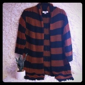 Sisters Quarter-Length Striped Cardigan
